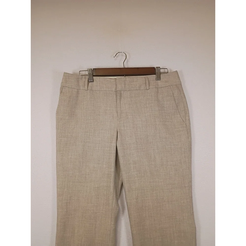 Business Casual Banana Republic Women 8 Beige Martin Fit Straight Leg Trousers